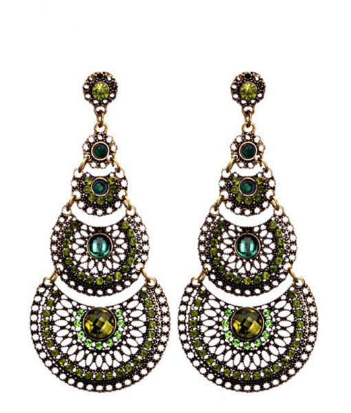 Green earrings