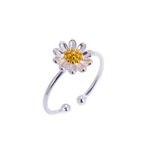 AB-7365_Gild_Dipped_Sterling_Silver_Daisy_Adjustable_Ring