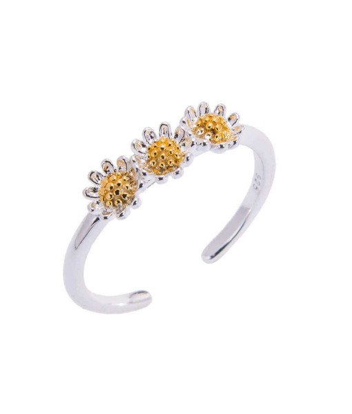 AB-7434_Gild_Dipped_Sterling_Silver_Triple_Daisy_Adjustable_Ring