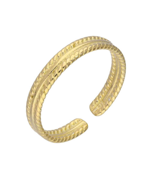 AB-7691_Yellow_Gild_Dipped_Adjustable_Ribbed_Toe_Ring