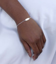 HAR-0027_Sterling_Silver_Figaro_Chain_Engravable_ID_Plate_7_Inch_Bracelet_View_1