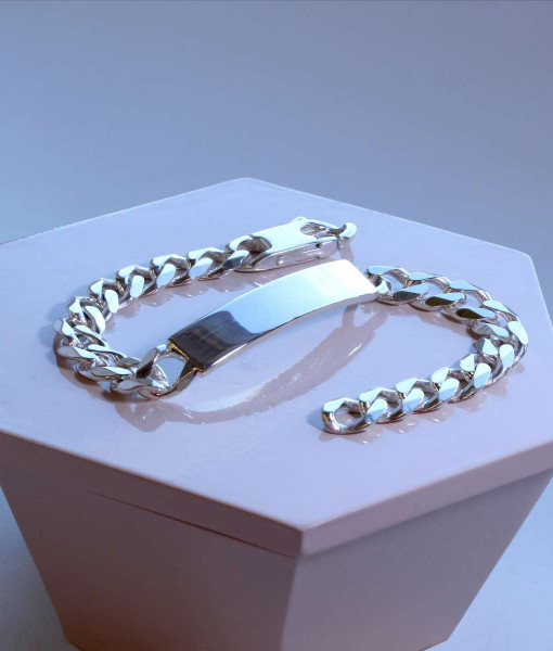 HAR-0080_Heavy_Curb_Sterling_Silver_8_Inch_Engravable_ID_Bracelet_View_1