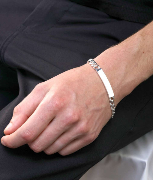 HAR-0080_Heavy_Curb_Sterling_Silver_8_Inch_Engravable_ID_Bracelet_View_2