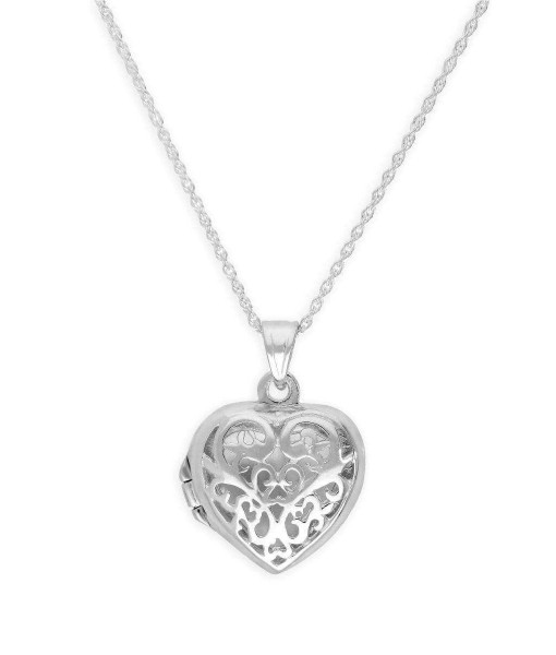 HAR-1285_Sterling_Silver_Filigree_Heart_Locket_on_18_Inch_Chain