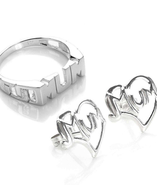 MUM-SET_Sterling_Silver_Mum_Ring_Earring_Set