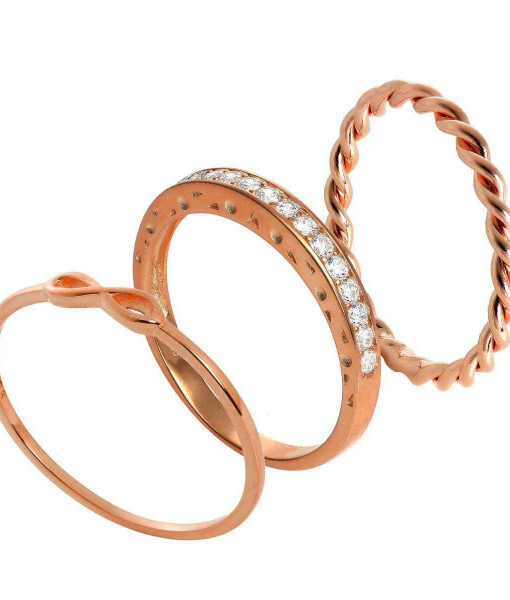 STACKING-11_Rose_Gild_Dipped_Sterling_Silver_Infinity_Twisted_CZ_Stacking_Rings_Set